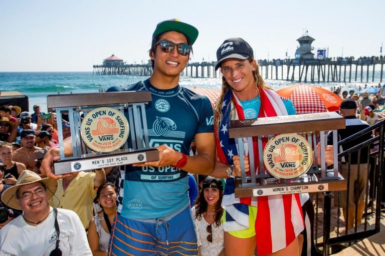 LOCALS KANOA IGARASHI AND COURTNEY CONLOGUE WIN 2018 US OPEN OF SURFING